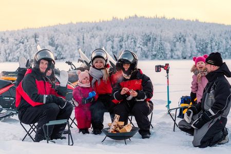 Ice Fishing with Snowmobiles