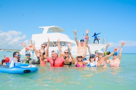 Punta cana Private Boat cruise with slide and unlimited drinks 
