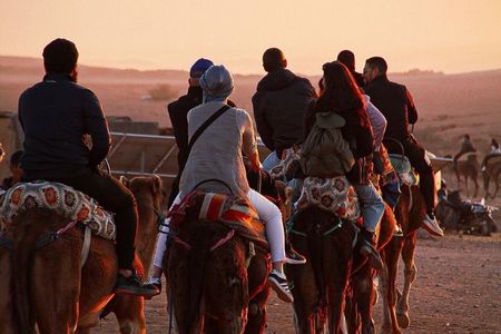 Agafay Desert Camel Ride Sunset Dinner and Live Moroccan Show