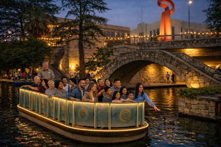 San Antonio Premium Night Driving Tour with Riverwalk Boat Cruise