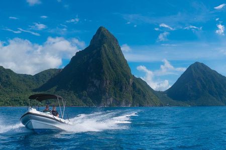 Sulphur Springs and Waterfall or Piton and Beach Boat Tour