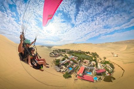 Paragliding over the Huacachina