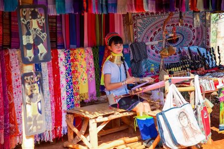 Long Neck Village, White & Blue Temple, Black House Day Tour From Chiang Mai