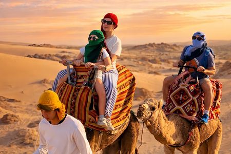 Camel Ride, Canyon Visit & Sunset Tea Experience with Pick-Up