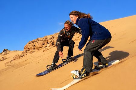 Sandboarding & Canyon Visit with Pick-Up – Timlalin Dunes