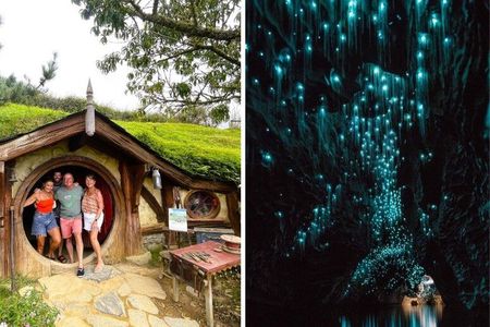 Hobbiton & Waitomo Caves Day Tour with Lunch from Auckland