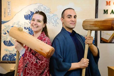 Japanese Mochi Pounding Experience in Asakusa, Tokyo