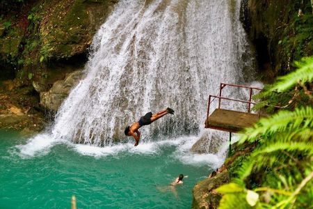 Blue Hole and Dunn's River Falls Ocho Rios Jamaica From Falmouth