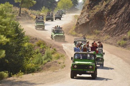 Marmaris Jeep Safari Tour With Waterfall and Water Fights