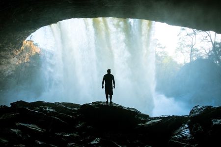 Waterfall Abseiling & White-Water Rafting Adventure from Kandy