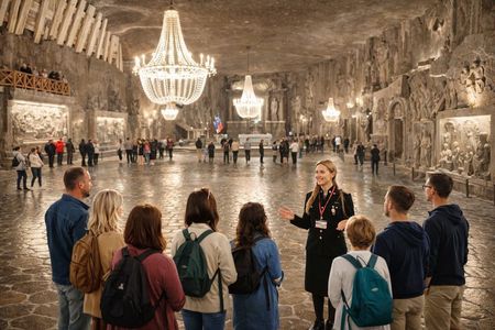 Wieliczka Salt Mine Guided Tour with Ticket & Pick-up from Krakow