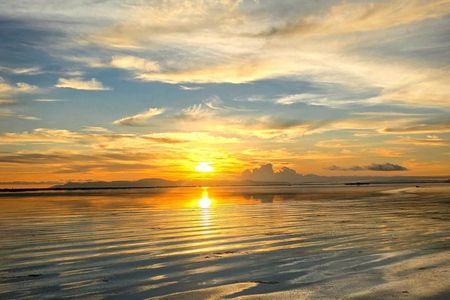 Sunrise on the Floating Uros Island