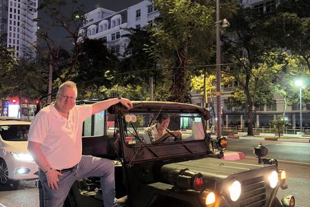 Saigon Street Food After Dark: US Army Jeep, Vespa or Motorbike