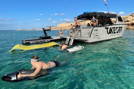 Beach and Cave LUXURY TOYS Boat Tour - Ibiza