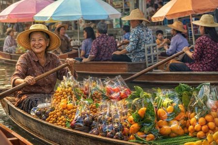 Bangkok Maeklong and Floating Market Gastronomy