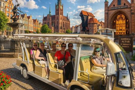 Gdansk: 2H City Sightseeing Tour LIVE GUIDED by Buggy/Golf cart