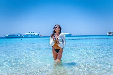 Hula Hula Island with Glass Boat & Lunch from Hurghada