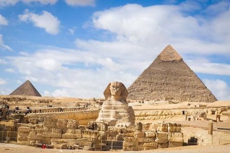The Grand Egyptian Museum and Giza Pyramids
