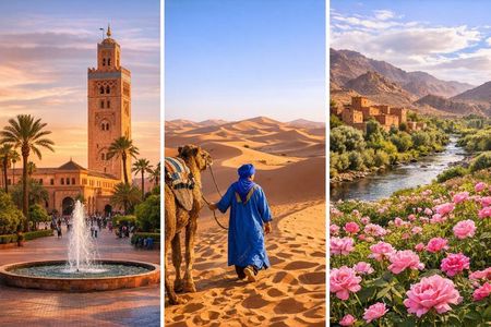 Marrakech to Fes Sahara Desert Tour & overnigyt Camp & Camel Trek