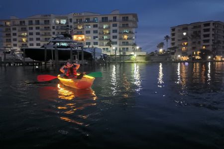Glowing Clear Kayak Sunset Adventure in Destin Harbor