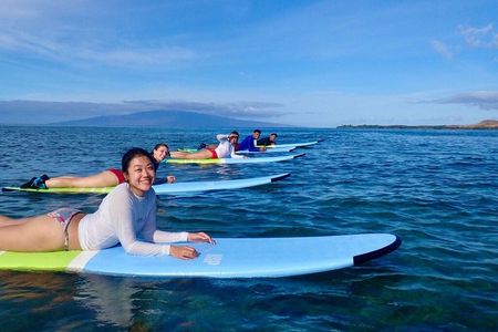 Large Family Surf Lesson Rate for 5+ People at Ukumehame Beach