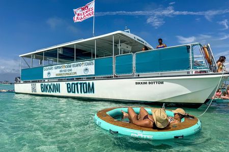 Crab Island Swimming Tour on Bikkini Bottom Boat! w/bathroom