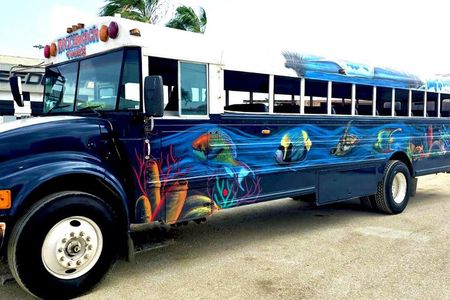 Colorful Beach Bus Sightseeing Tour of Aruba