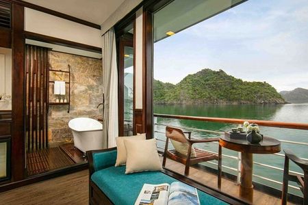 PRIVATE BALCONY Halong Lan Ha Bay All Inclusive overnight Cruises