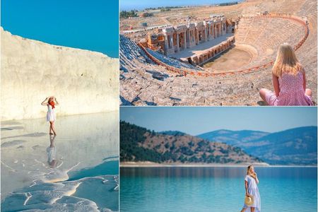From Kemer Pamukkale, Hierapolis & Salda Lake Day Trip