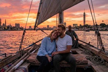 Private Sunset Nile Felucca with Hotel Pickup & Drop-off