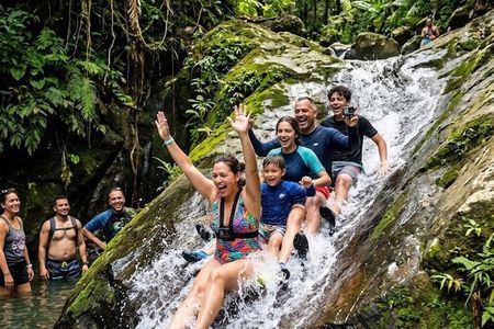 El Yunque: Waterslide and Plus Beach Round Trip