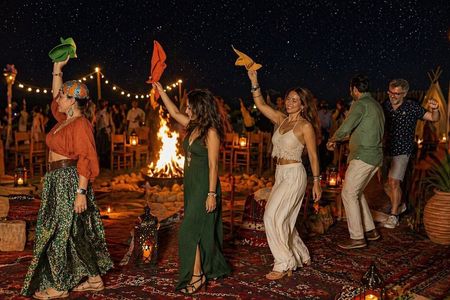 Marrakech:Agafay Desert Overnight with Sunset Quad Bike & Dinner