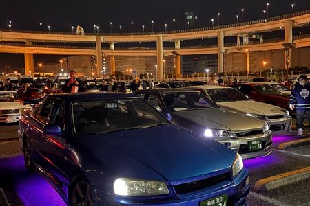 Tokyo: Private JDM R34 Skyline drive & Daikoku PA car meet