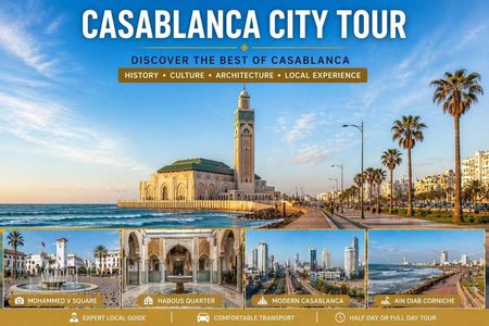 Casablanca City Tour with Hassan II Mosque Ticket