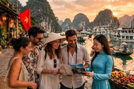 Ha Long Bay Cruise 5 Star Luxury Buffet Jacuzzi from Hanoi
