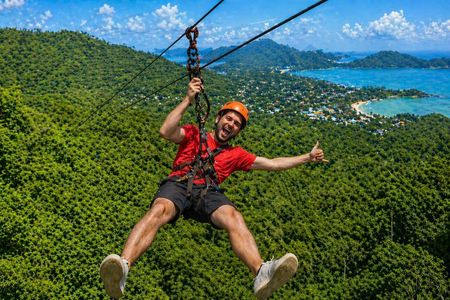 Zipline Adventure in KohSamui 10 Cables with Mountain & Sea Views