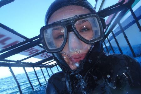 Gansbaai Shark Cage Diving with surface air available on request