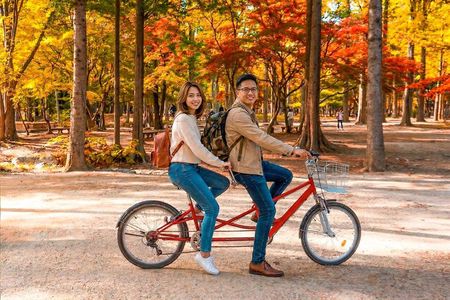 Nami island and Hanbok Wearing and Waterfall from Seoul