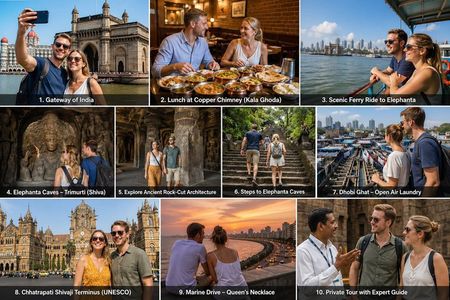 All-Inclusive Private Mumbai Highlights & Elephanta Caves Tour