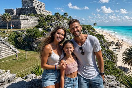 Guided tour to Tulum majestic Ruins + Cenote swim + Lunch