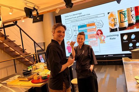 Japanese Sake Tasting & Wagyu Sukiyaki Cooking Class in Tokyo