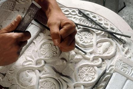 Creative workshop of Lecce stone
