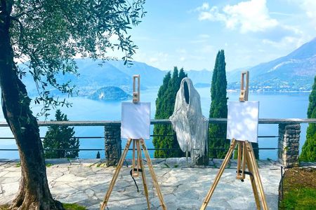 Outdoor painting at Vezio Varenna Castle