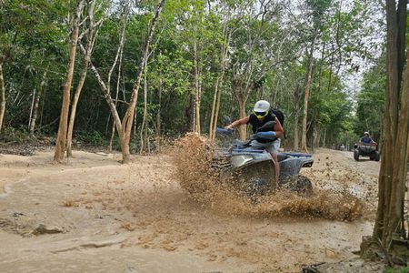Jade Caverns and Mayan Village, lunch, snorkel Cozumel ATV Tour