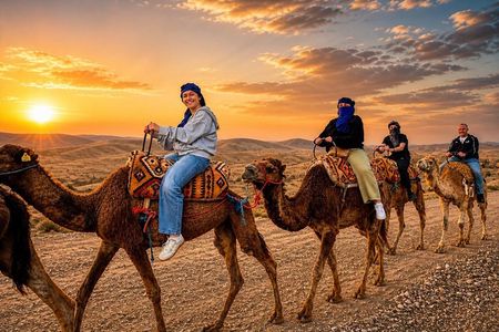 Agafay Sunset Camel Ride Dinner & Fire Show