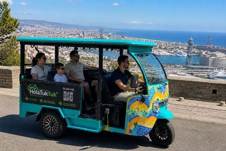 Private Tour in Tuk Tuk Electric Barcelona with 14h View