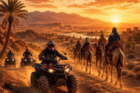 Agafay Desert Quad Bike, CamelRide & Sunset Dinner from Marrakech