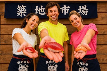 Tokyo: Tsukiji Morning Tour, Tuna Tasting & Sushi Making Class
