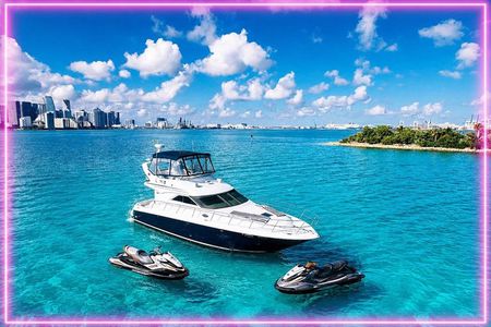 50ft + 2 Jetkis + Free Hour | Miami Yacht Rental | 13 ppl