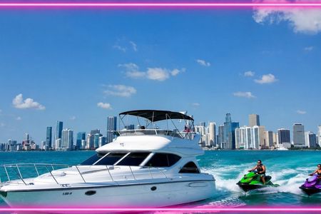 50ft + 2 Jet skis | Miami Yacht Rental | 13 Ppl Max